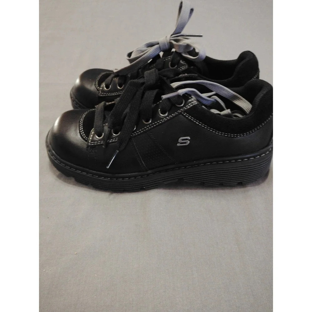 NWOB Skechers Men 8 John Deere Respected Swamper Black Slip-Ins Work Shoes 47665
